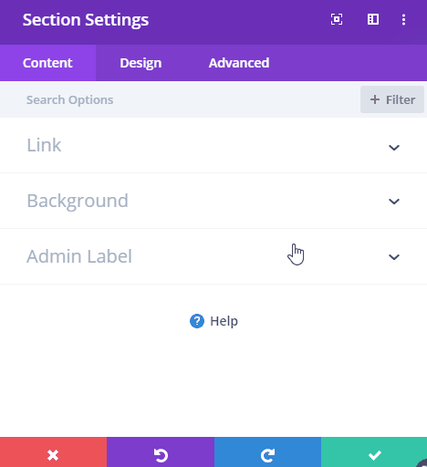 Setting the Position to Fixed in the Divi Section Settings