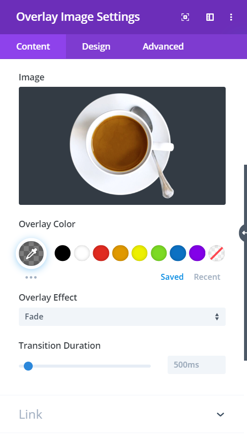 Divi Overlay Image Divi Overlay Image Module Settings