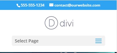 Divi centered header