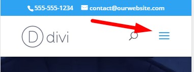 Divi mobile hamburger menu